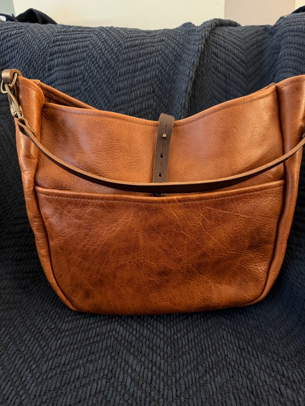 Celeste Leather Hobo Bag - Large - Peanut Bison (Limited Edition)
